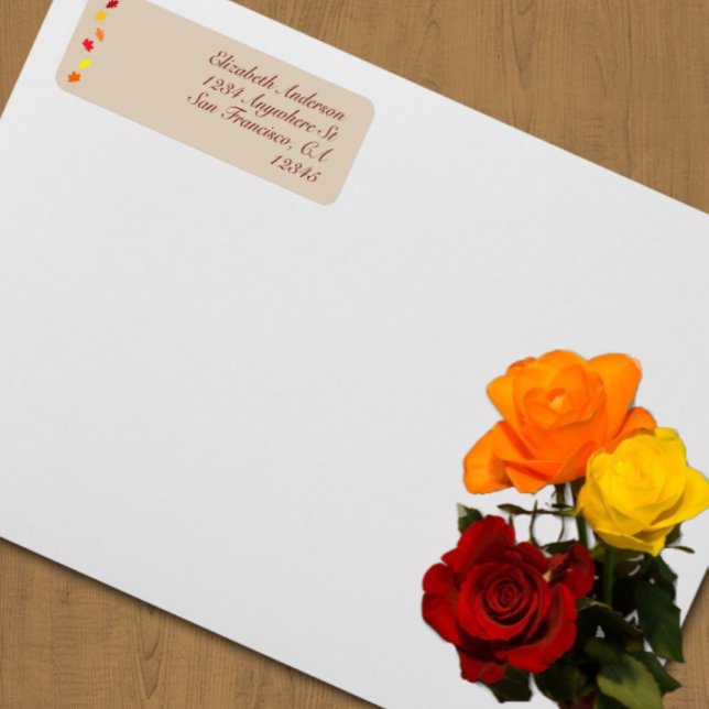 Etiqueta Boda de hojas de otoño (Subido por el creador)