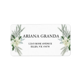 Etiqueta Boda de invierno de otoño floral rústica