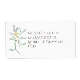 Etiqueta Boda de Invierno Mistletoe Escarcha