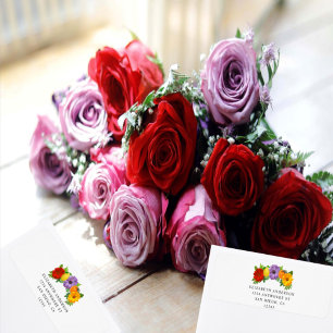 Etiqueta Boda de jardín floral de cítricos
