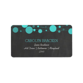 Etiqueta Boda de la Lantern azul de Chalkboard Vintage