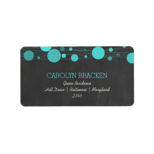 Etiqueta Boda de la Lantern azul de Chalkboard Vintage