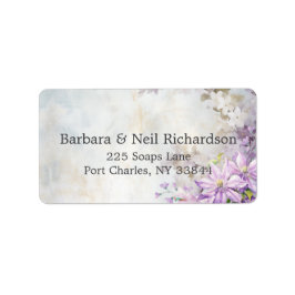 Etiqueta Boda de lavadora acuarela floral