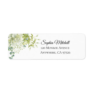 Etiqueta Boda de madurez botánica