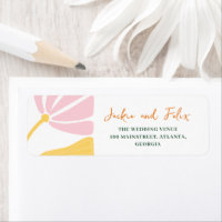Boda de margaritas florales rosadas y amarillas Gr