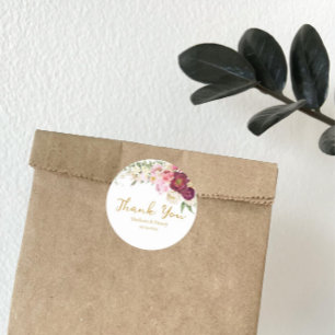 Etiqueta Boda de Matrimonio de Abrazo FLORAL