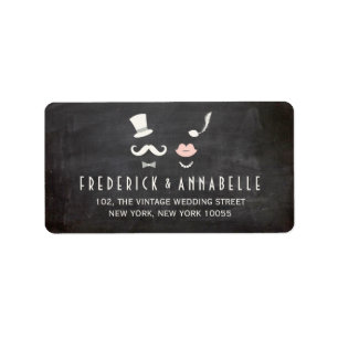 Etiqueta Boda De Moda Vintage De Los Láminas Y Los Láminas