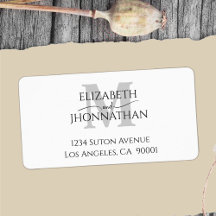 Boda de monograma gris minimalista moderno