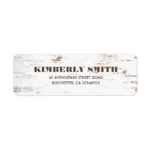 Etiqueta Boda de otoño de la textura rústica de la corteza 