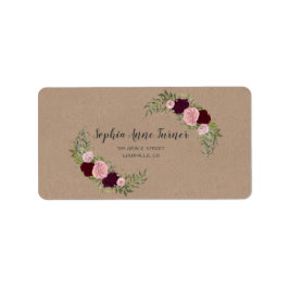 Etiqueta Boda de papel para artesanías florales Rustic Mars