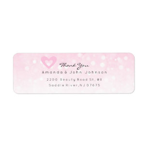 Etiqueta Boda De Pink Heart Delciate