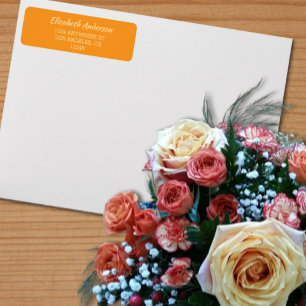 Etiqueta Boda de puesta de sol naranja