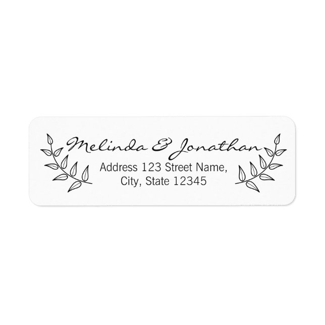 Etiqueta Boda de Rústicos (Frente)