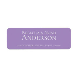 Etiqueta Boda de texto de lavanda elegante Minimalista simp