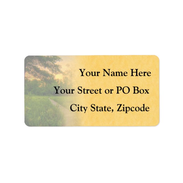 Etiqueta Boda de verano de país (Frente)