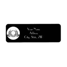 Boda del Medallón de plata blanca y blanca Art Dec