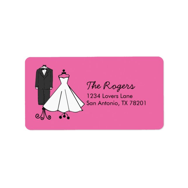 Etiqueta Boda Doodles (Frente)