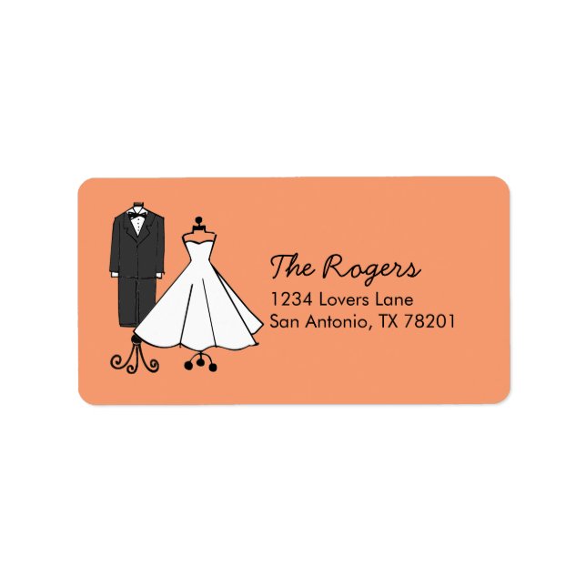 Etiqueta Boda Doodles (Frente)