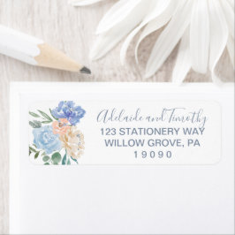 Etiqueta Boda Dusty Blue Florals