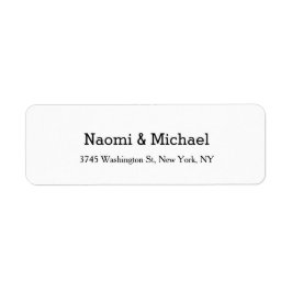 Etiqueta Boda Elegante Creativo Clásico Blanco Negro
