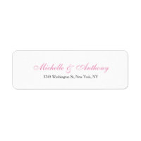 Boda Elegante Guión Blanco Creativo Rosa