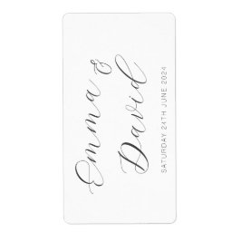 Etiqueta Boda Elegante Personalizada