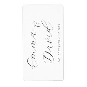 Etiqueta Boda Elegante Personalizada