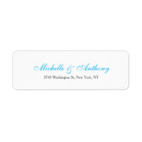 Boda Elegante Script Creative Sky Blue White