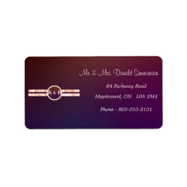 Etiqueta Boda elegante y moderno de Borgoña y Esparkling Ro