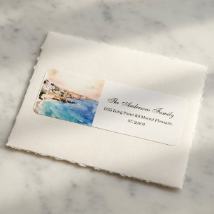 Etiqueta Boda en Santorini Mediterráneo Costero