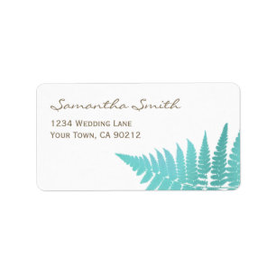 Etiqueta Boda Fern de Blue Woodland