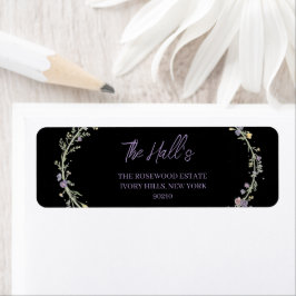 Etiqueta Boda Floral Boho Moderna Simple