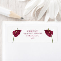 Boda floral de Anthurium con acuarela minimalista