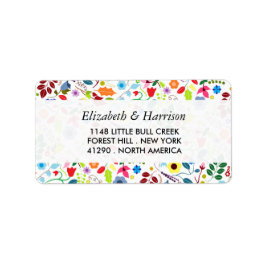 Etiqueta Boda floral de la Moda moderna del Boho