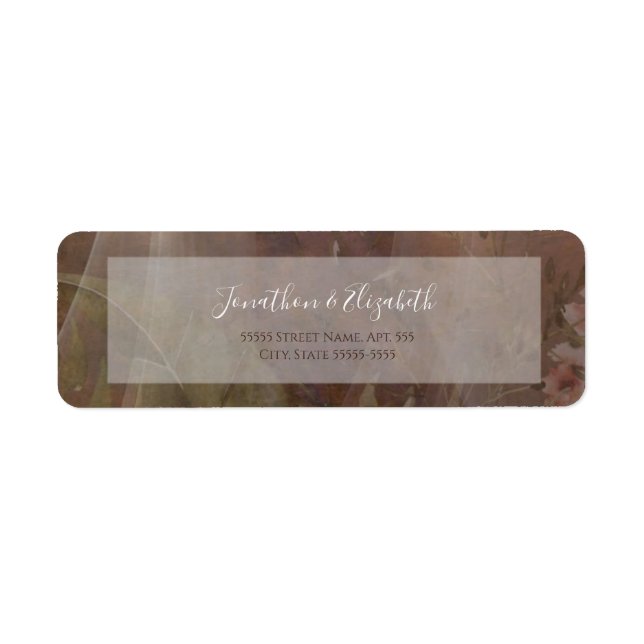 Etiqueta Boda Floral Malhumorada Vellum (Frente)