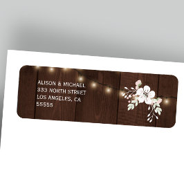 Etiqueta Boda floral rústico de invierno | Dirección de dev