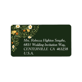 Etiqueta Boda floral verde