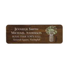 Etiqueta Boda Gypsophila Mason Jar