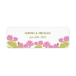 Etiqueta Boda indio de las flores de Lily Verde