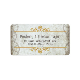 Etiqueta Boda industrial de vintage Steampunk