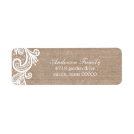 Etiqueta Boda Lace y Burlap