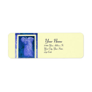 Etiqueta BODA LOVE PEACOCK , crema azul