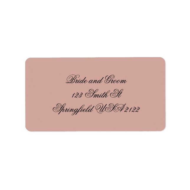 Etiqueta Boda Minimalista Elegante Eunry (Frente)