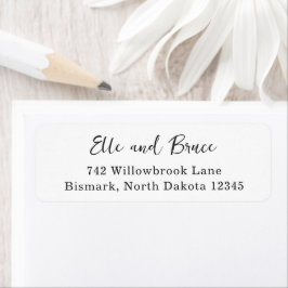 Etiqueta Boda Minimalista Tipografía Moderna