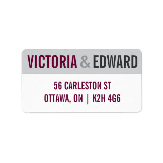 Etiqueta boda moderna de tipos de letra