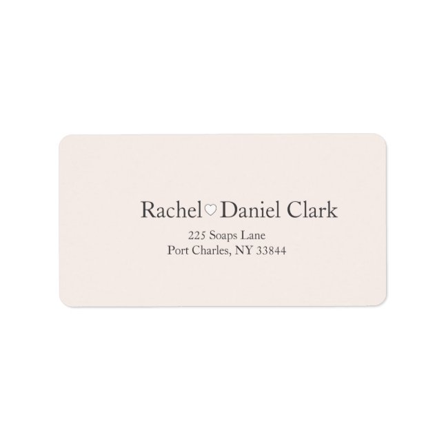 Etiqueta Boda moderno (Frente)