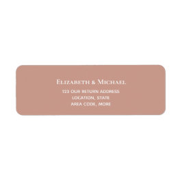 Etiqueta BODA Monocromo de Terracota Presupuestaria