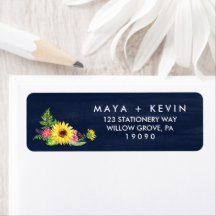 Boda Navy Sunflower
