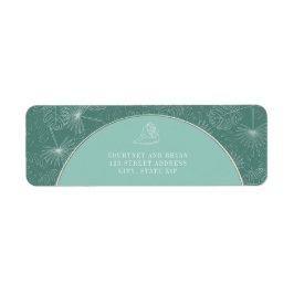 Etiqueta Boda Palm Tropical Aqua Seashell Beach