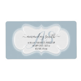 Etiqueta Boda personalizada RSVP Bridal Shower Smoky Blue